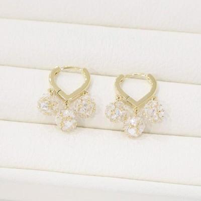 Women's Luxury Triple Cubic Ball Dress Earrings
