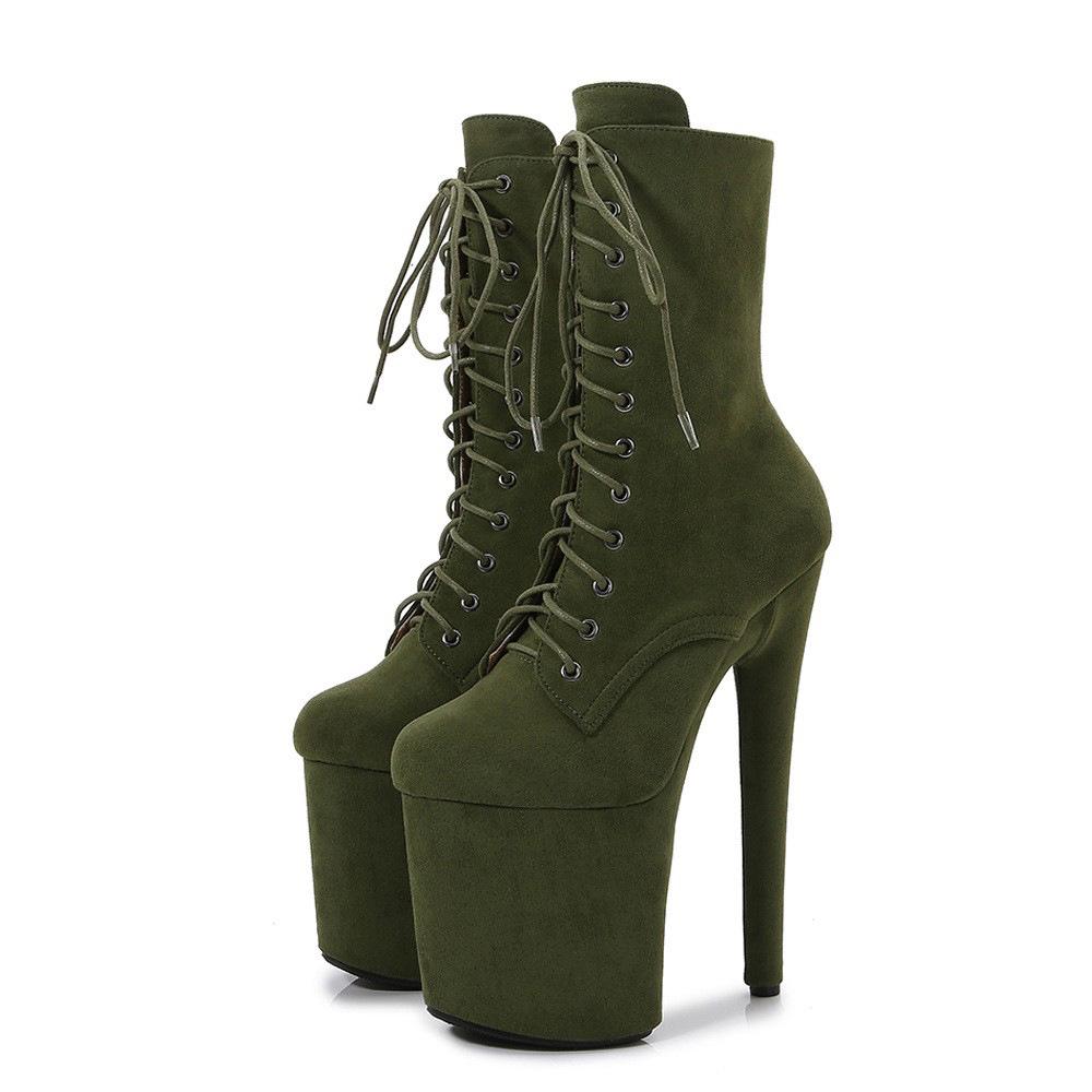 20CM Suede Sky-High Thin Heel Platform