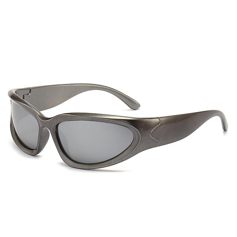 Y2K Sports Punk Sunglasses Women Designer Square Goggle Men Luxury Brand Sun Glasses UV400 Colorful Mirror Fashion Eyewear