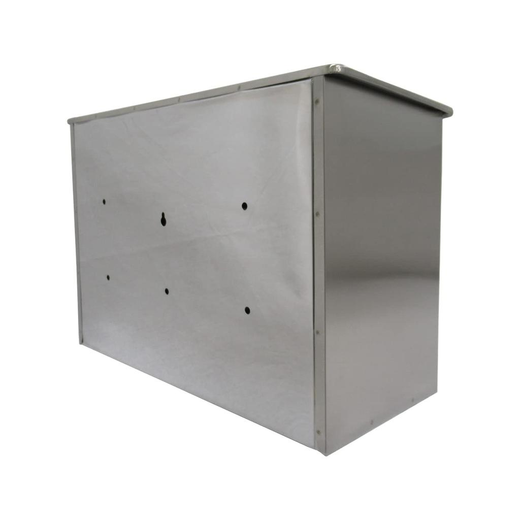 GREEN LIFE Stainless Steel Mailbox in Fits A4 Size Items and Compatible with Padlocks PS-30H Wall-Mounted (Made Japan) -