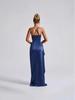 Sommer Elegantes Satin Schlankes Raffiniertes Geschlitztes Kleid