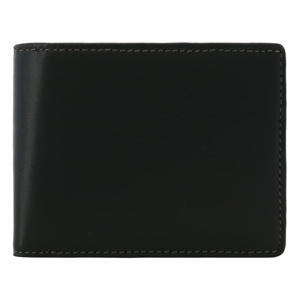 Helena Calm 6483 Bifold Genuine Sheepskin Women's Wallet, Leather, Leather, [01] Black/Khaki