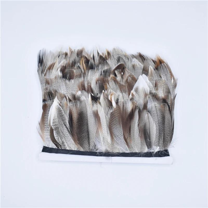 1Meter Natural Pheasant Duck Feather Trim Fringe Ribbon Goose Feathers for Clothes Skirt Sewing Plumes Carnaval Decoration Decor