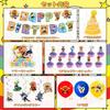 Birthday Decoration Birthday Birthday Party Character HAPPY BIRTHDAY for and Kids Set, Balloons, Decorations, Decorations, Hat, Banner, Garland,