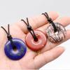 Crystal Agate Pendant Clavicle Chain Adjustable Cold Wind Safety Buckle Necklace