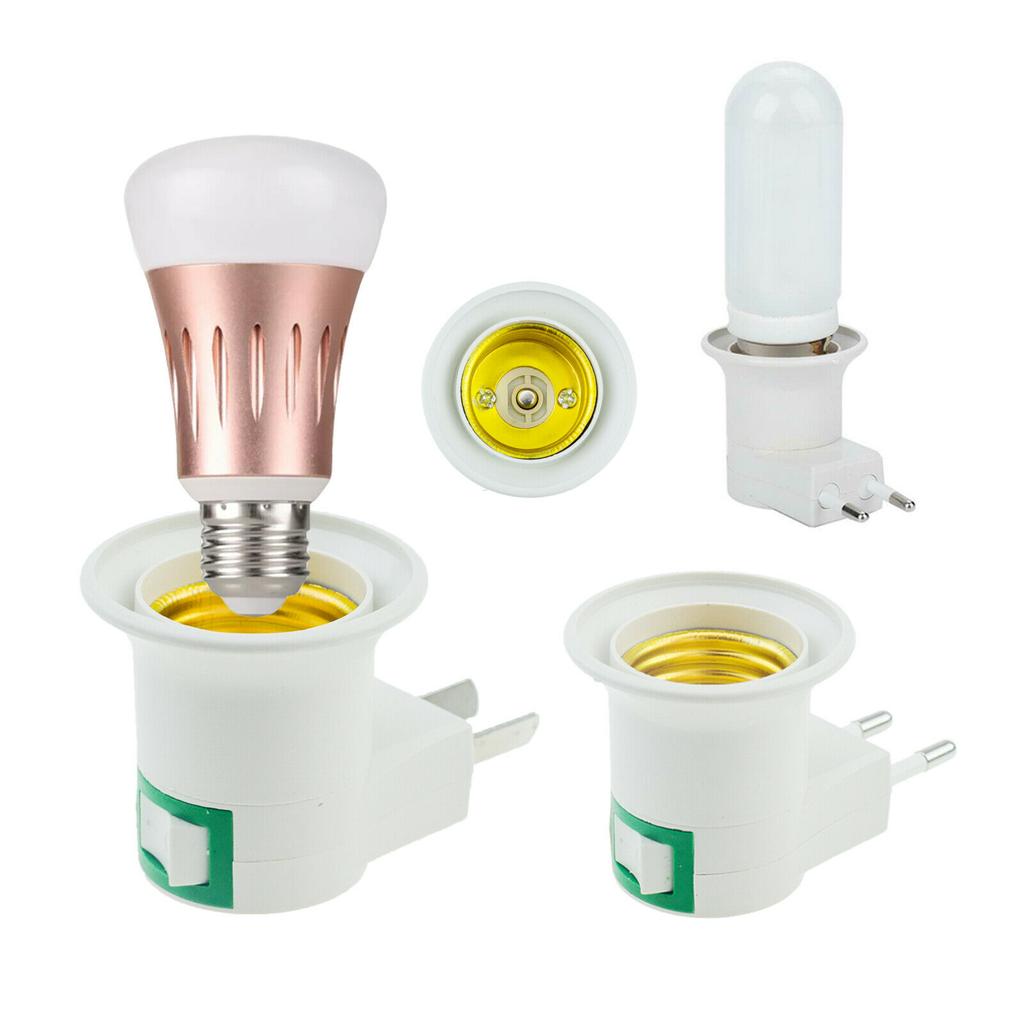 EU US UK Plug E27 Lamp Base Flexible Bend Mobile Test Light Socket Light Adapter Plug Switch  Lamp Holder For LED Table Lamp