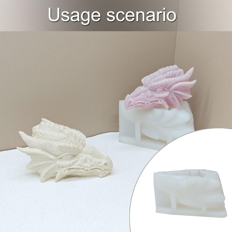 Silicone Molds 3D Dragon Candle Molds Casting Molds Soap Baking Molds Craft Supplies Plaster Molds for Candle Making