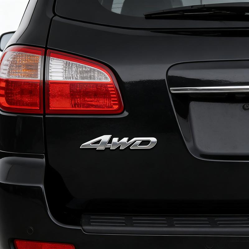 3D Premium 4WD Emblem Displacement For SUV Off-road All 4 Wheel Drive Car Hood Fender Trunk Rear Nameplate Decal Badge Sticker