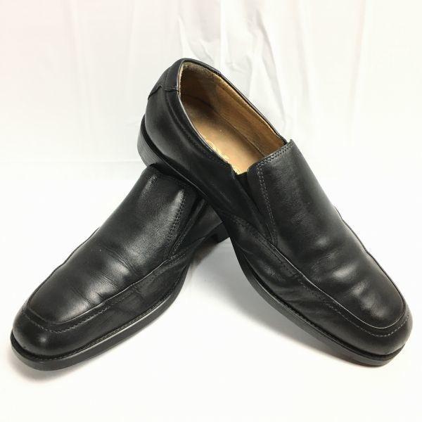 

GEOX Slip-On Side Gore Business Shoes Size 41 25.5-26.0 Black Men’s