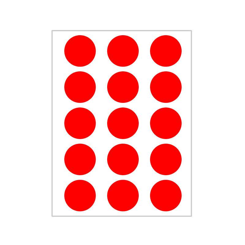10 Colors Mixed Polka Dot Round Label Stickers: Small & Large, Red, Yellow, Blue, Green, Pink, White, Black, Orange