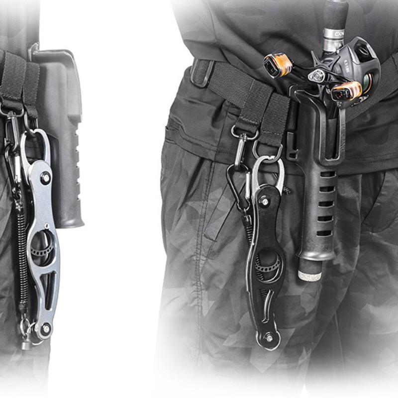 Nylon Wader Adjustable Fishing Rod Holsters with Poles Inserter for Reel Waist Wading Belt Outdoor Fishing Tackle
