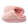 Fashion Chunky Platform Fluffy Fur Indoor Slippers Women 2025 Winter Warm Short Plush Non Slip Bedroom Slippers Cotton Home Shoes Size45