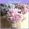 5 Heads Artificial Peony Silk Fake Flowers Hydrangea Bouquet For Elegant Wedding Party Decor**