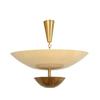 Mid Century 6 Light Sputnik Chandelier | Raw Brass Ceiling Flushmount Pendant Light Fixture