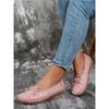 Women Bow Decor Flat Loafers Round Toe Slip‑On Shoes Soft PU Casual Moccasins Comfortable Lightweight Walking Shoes For Daily Office Wear