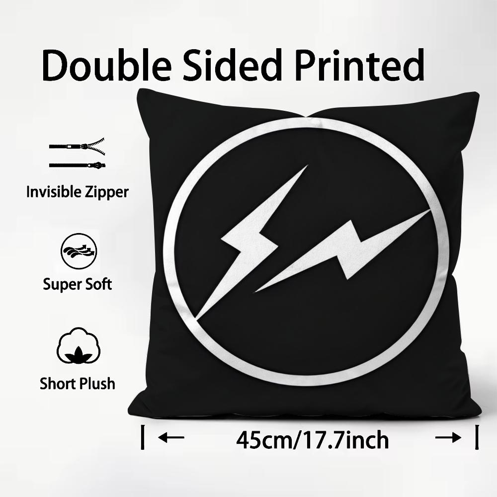 Lightning FFragment DesignS Cushion Cover Plush Fabric Soft DoubleSided Printed Sofa Warm Winter Home Child Gift Pillow Case