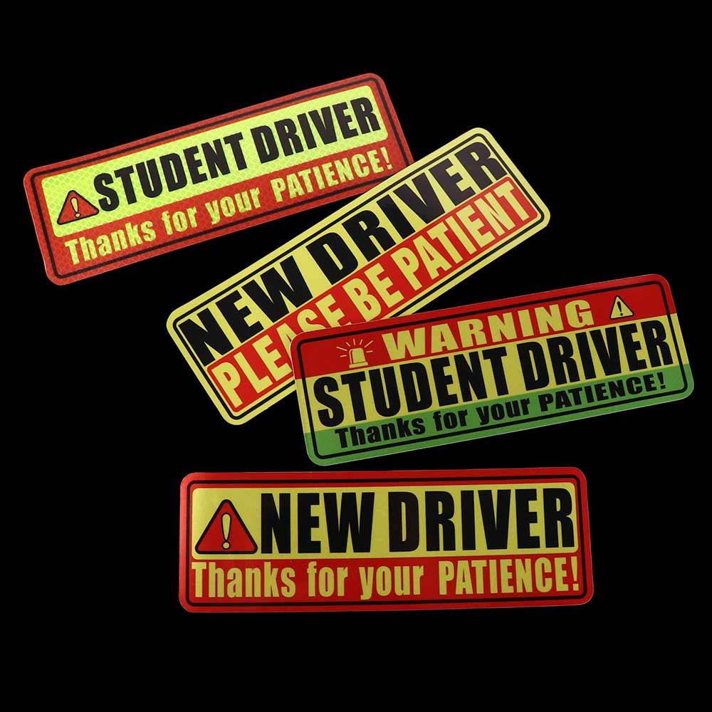 Reflective Magnetic Reflective Stickers Adhesive Tape Driver Bumper Magnets  Driving School Car