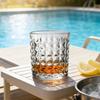 Drinking Glasses Juice Beverage Mug Nordic Style Relief Glass Cup Transparent Drinkware Juice Cold Drink Mug Party Bar Glassware