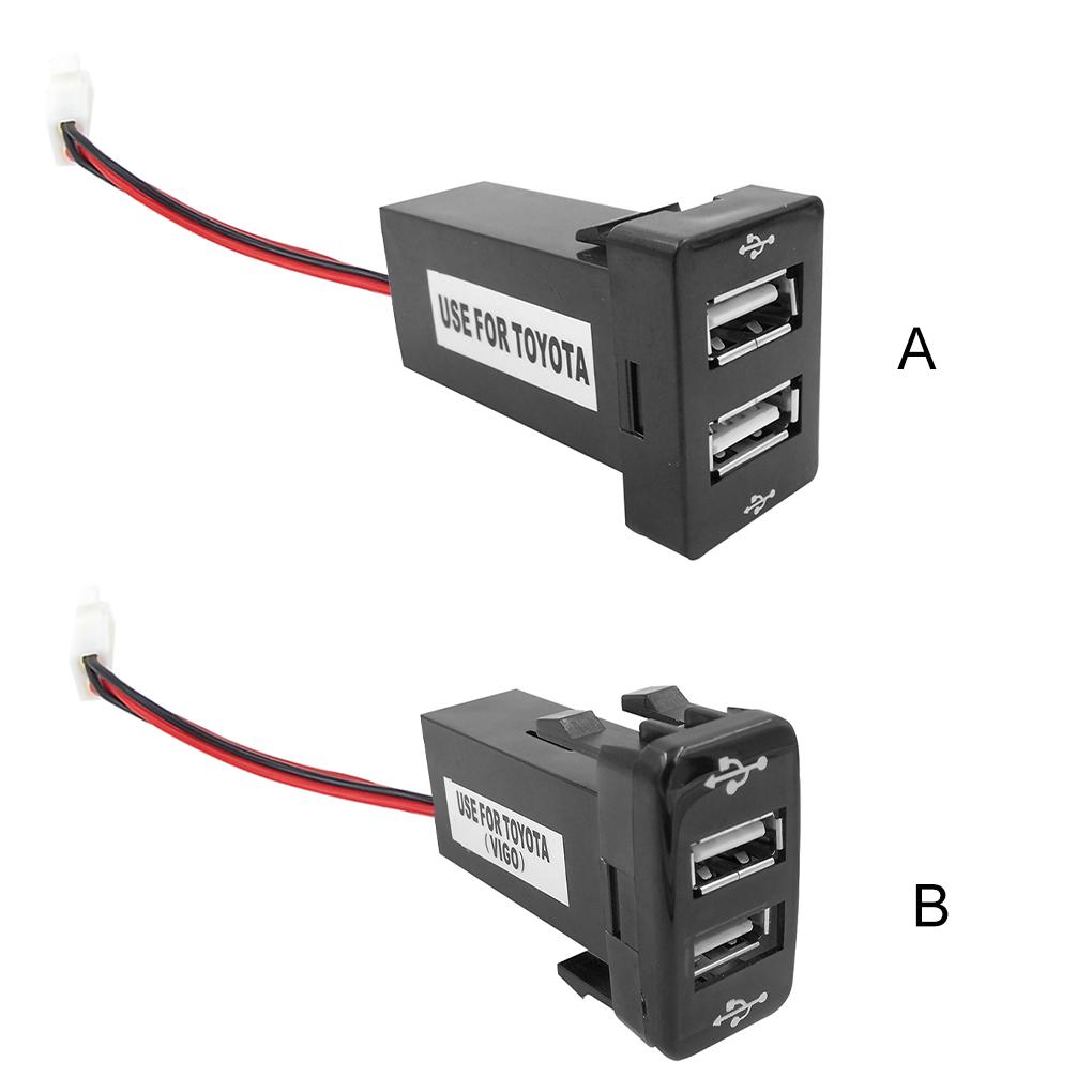 Car Charger Dual USB Charging Adapter 12V 2.1A USB Charging Wired Portable Socket