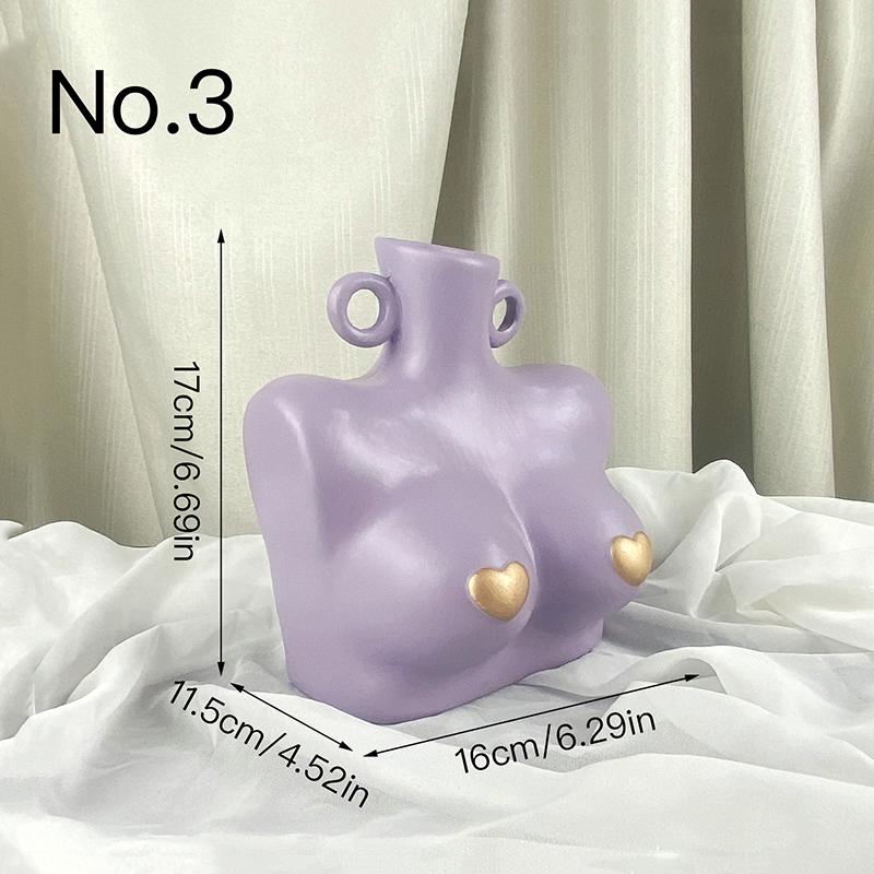 Art Body Vase Ceramic Hydroponic Vase Flower Arrangement Home Decor Desktop Ornaments Garden Decoration