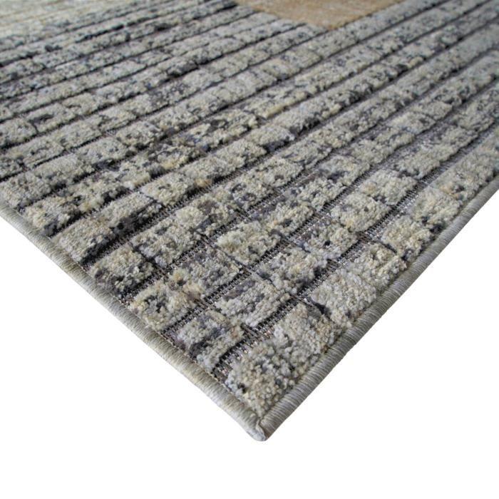 Tapis - THEDECOFACTORY - Silky Leaves - Noir - 190x240cm - Moderne - Synthétique