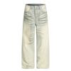 Unisex Washed Denim Jeans Men Women - Loose Fit Straight Leg Wide Tapered In Blue Mid-Rise Zip Fly Casual Streetwear