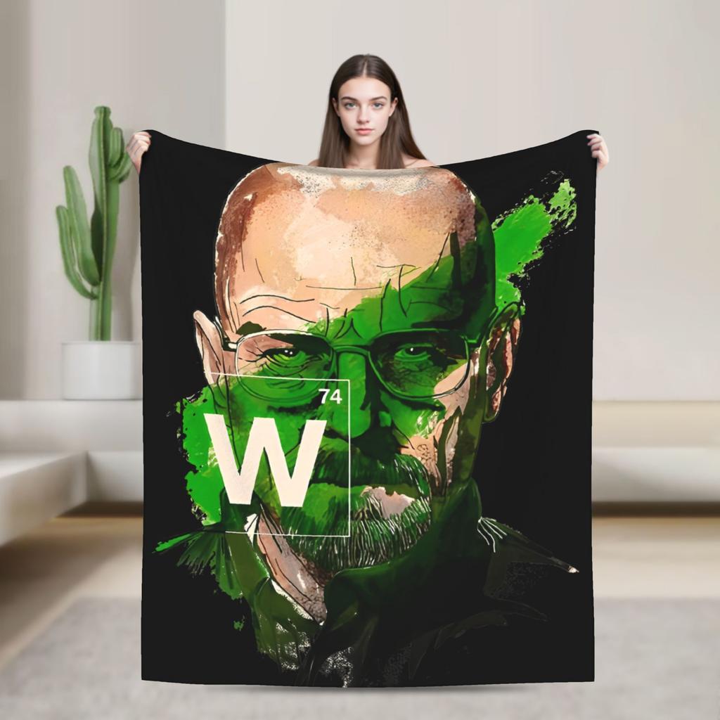 Walter White I AM THE DANGER Knitted Blanket Velvet Breaking Bad Super Warm Throw Blanket for Car Sofa Couch Bedroom Quilt