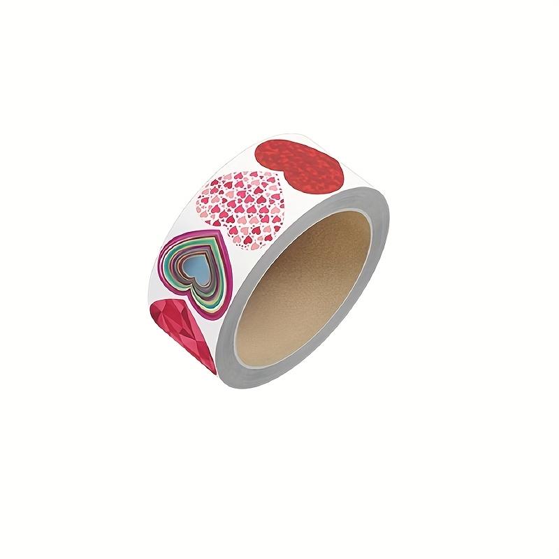1 Roll of Heart-Shaped Gift Decoration Stickers