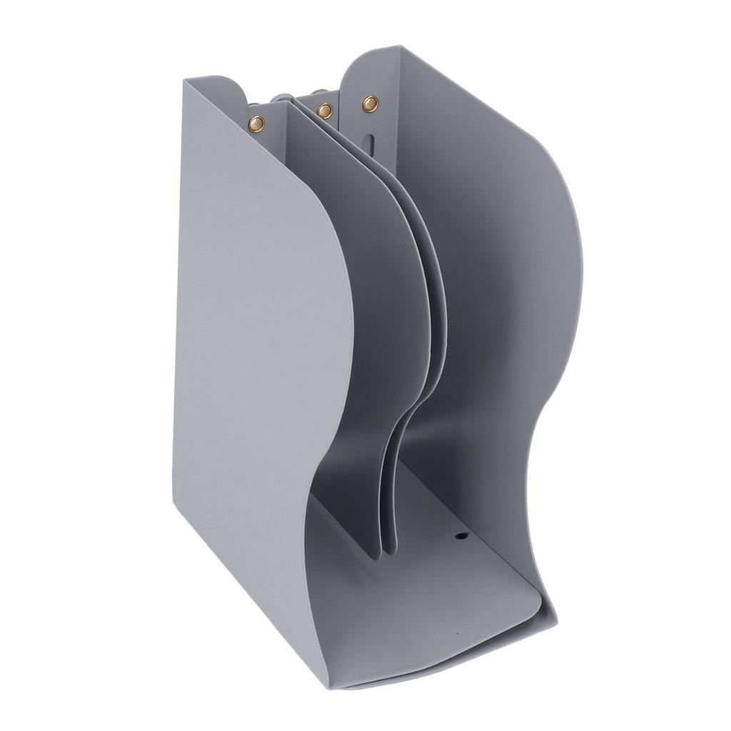 Wysuwany podpórka do książek Uporządkowane przechowywanie Regulacja Metalowa konstrukcja Składane metalowe podpórki do książek w kolorze szarym dla