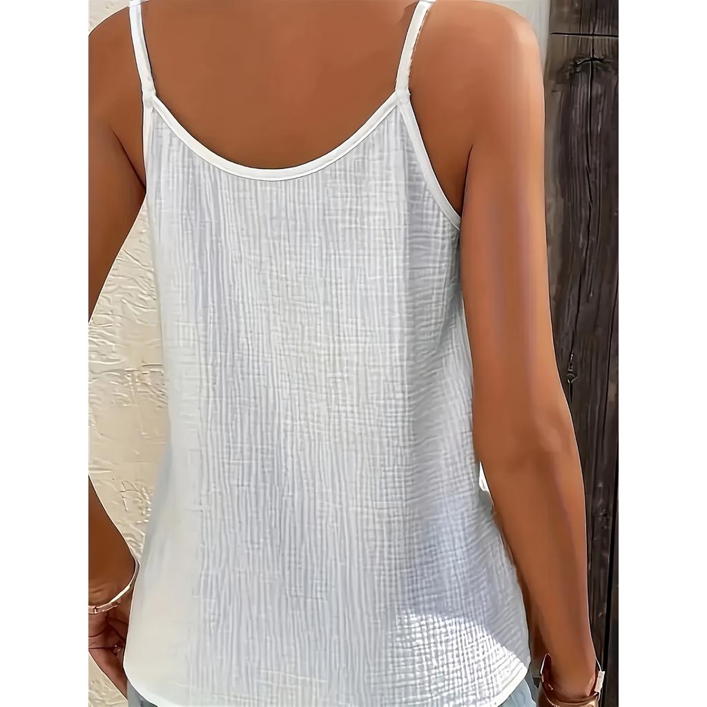 Casual Button Ladies Decoration Fashionable Camisole Black And White Green And Green