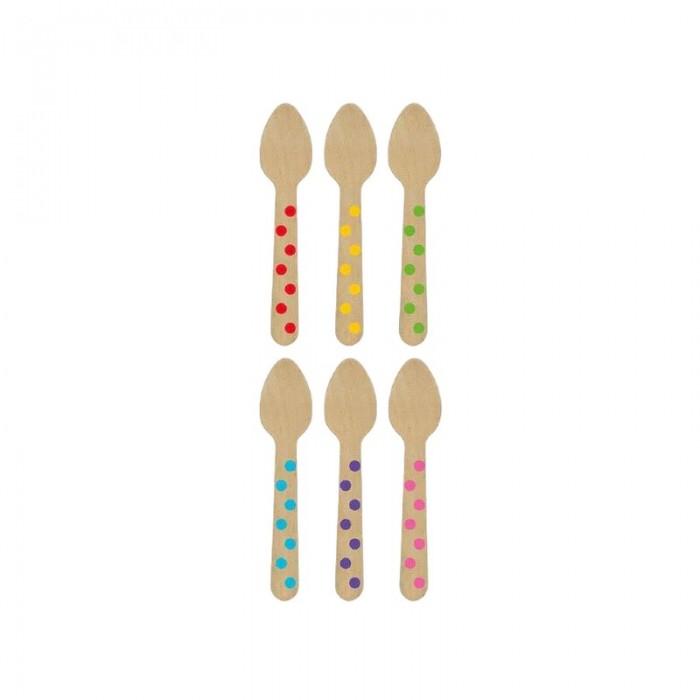 Amscan Rainbow Dots Disposable Spoons (Pack of 12)