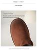 Women's Vintage Round Toe Leather Ankle Boots - Thick Sole, Chunky Heel, Short Tube for Autumn/Winter