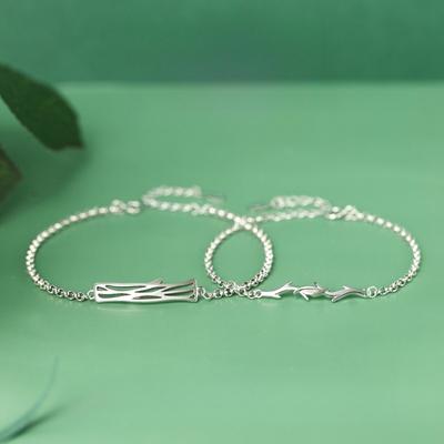 Lianli Branch Couple Bracelet, A Pair of Couple Light Luxury Niche Exquisite Bracelets, Gifts for Boys and Girls