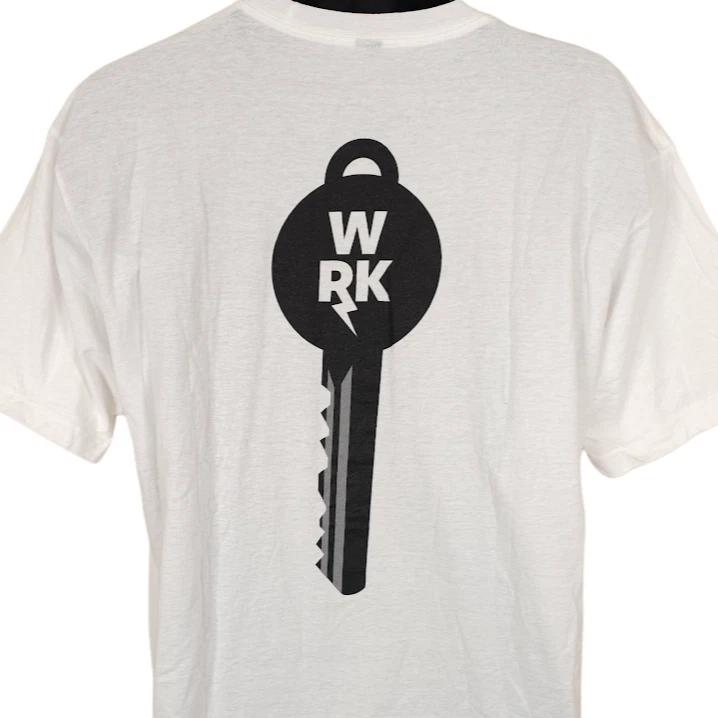 WRK T Shirt Mens Size XL White Key Streetwear XL