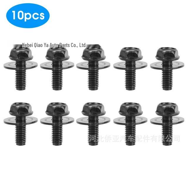 35 Car Hood Protector Bolts & 70 Metal U-Clips with Screws Set