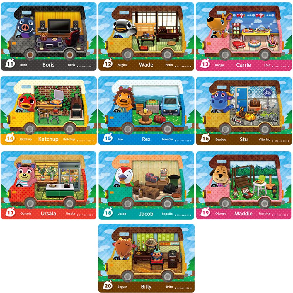50PCS Animal Crossing Mini RV Game Cards Waterproof Wear-resistant For NS Switch