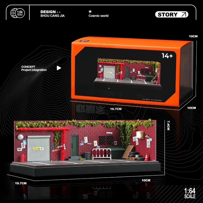 

1:64 Warehouse Parking Lot Simulation Building Scene for Die-Cast Car Model Display Box Collection birthday gift home decor