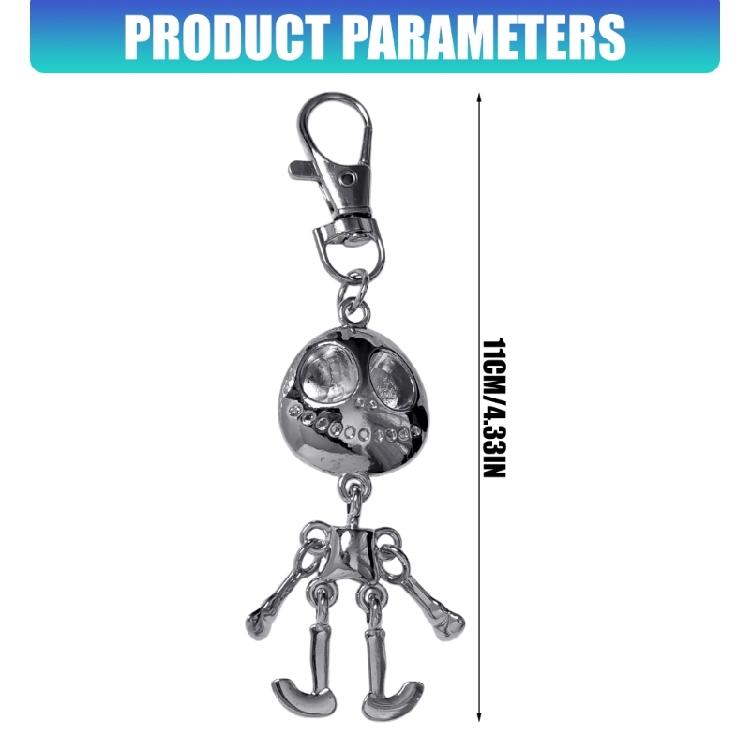 Portable Robot Shaped Keychain Craft Of Sturdy Alloy For Long Time Use