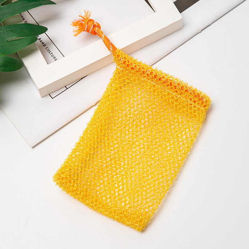 

Утолщенный нейлоновый мыльный мешок, мешочек для мыла, много пузырьков, пенопластовые мешочки, отшелушивающие мешочки для мыла в душе, карман для мыла жёлтый