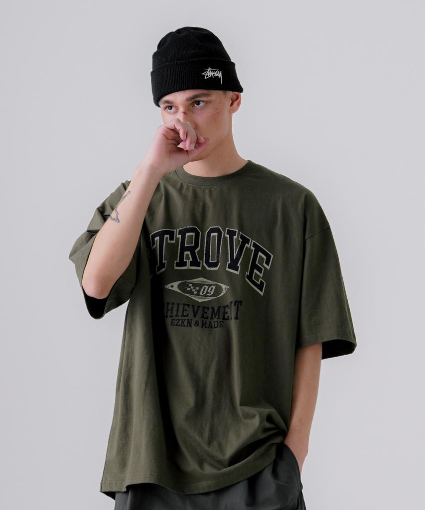 EZKATON Strobe Short Sleeve T-Shirt Khaki Kmst6774