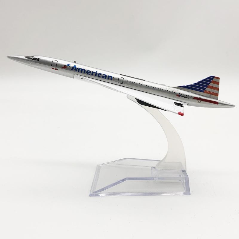 

16cm Alloy Airplane Model American Concorde Airlines Collectible With Landing Gear Children s Toy Gift
