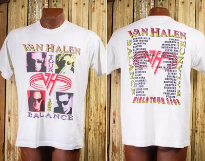 Vintage Van Halen Balance Concert T Shirt 1995 White