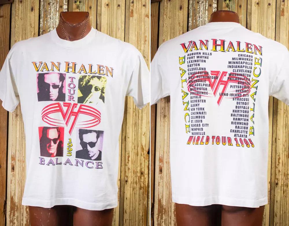 Vintage Van Halen Balance Concert T Shirt 1995 White