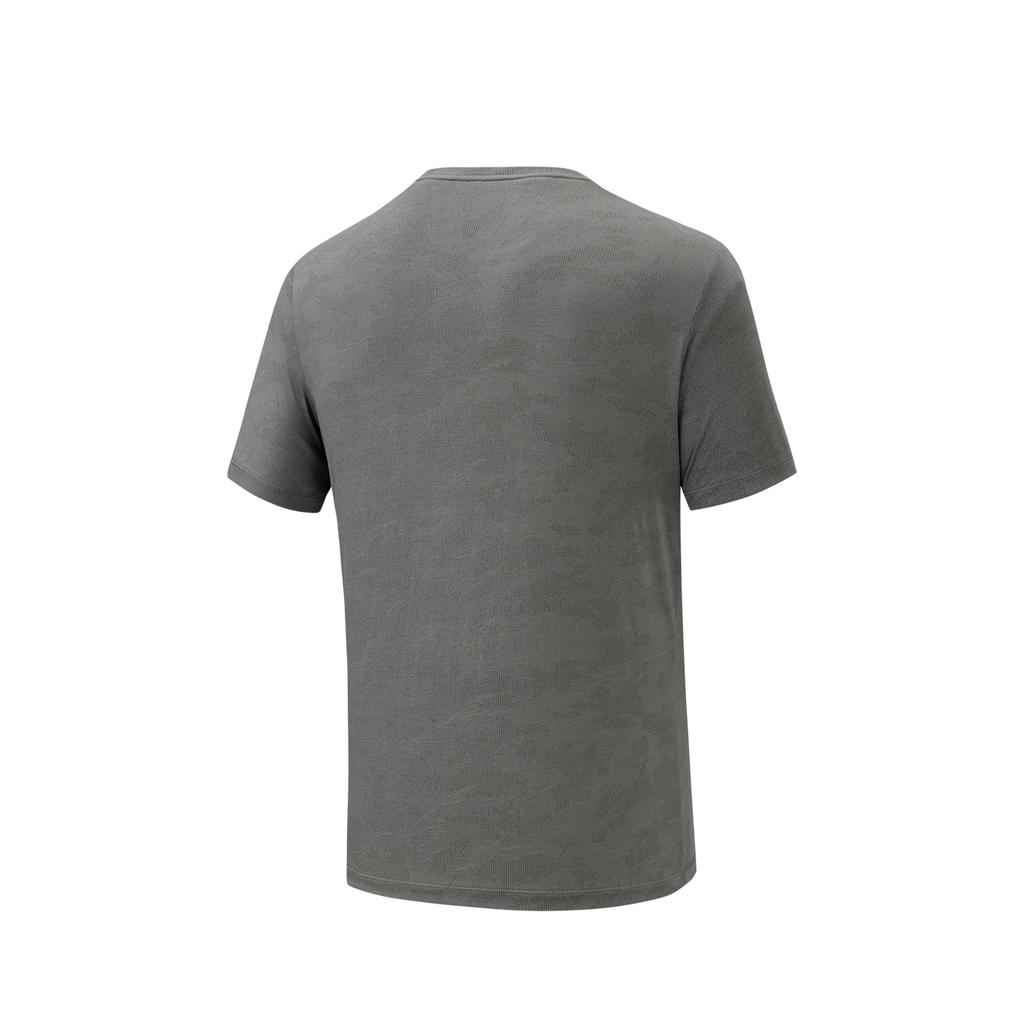Anta Running Series Short Sleeve Knitted Shirt Summer 2026 Men Tops Castle-Gray Flower-Gray 952625109-4