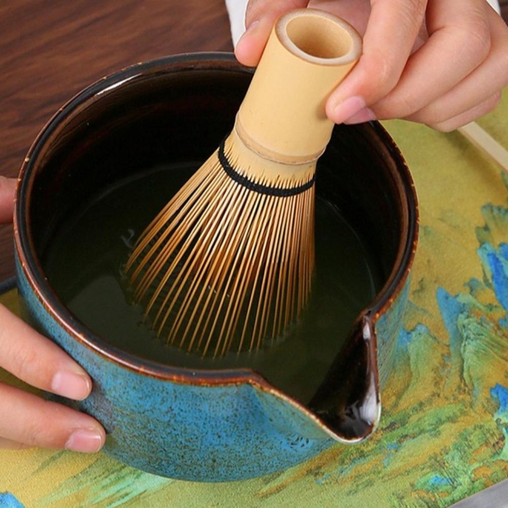 2PCS Ceramic Tea Whisk Holder Food Grade Japanese Green Tea Bowl New Matcha Bowl Set