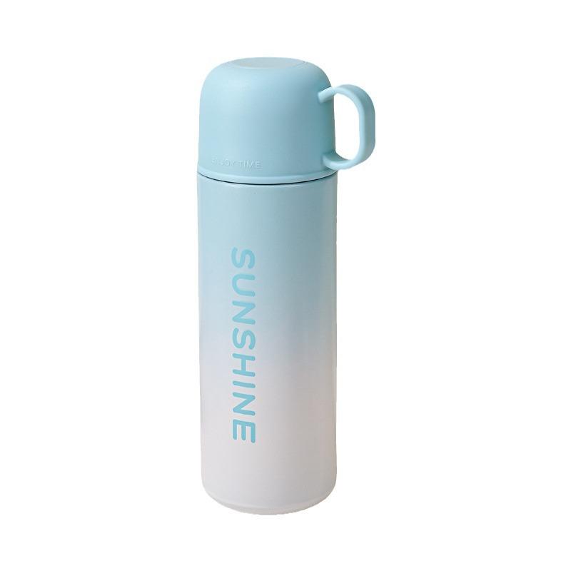 500ml 3-in-1 Multi-Use 316 Stainless Steel Insulated Bottle, Leakproof Vacuum Flask with Lid Cup & Strap