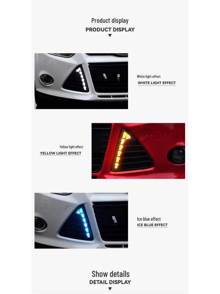 Ford Focus 2012-2014 Hatchback/Sedan LED DRL Fog & Turn Signal Lights