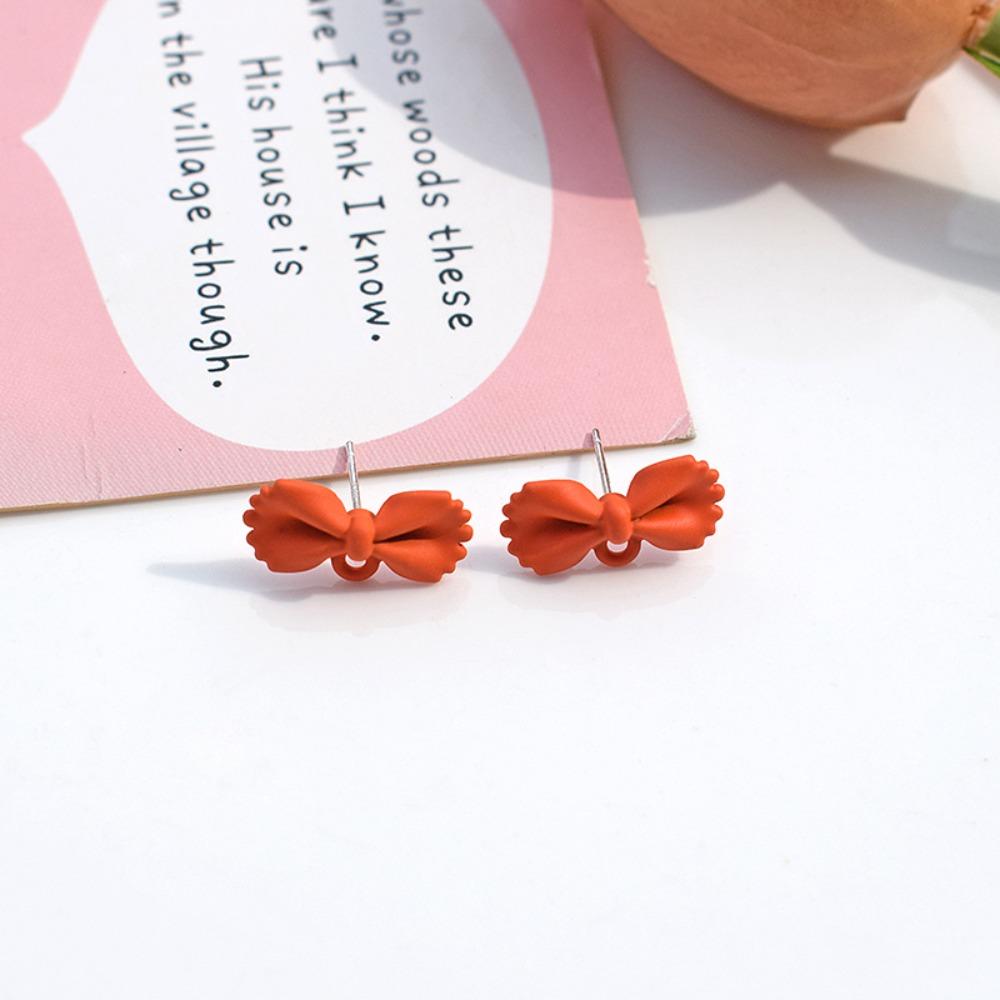 

5 Pairs Handmade Butterfly Earrings Base Colorful Minimalist Stud Earrings Connectors Alloy Versatile Earring Settings