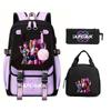 Animation Cartoon Printing Large Capacity Student School Bag Children'S Meal Bag Casual Pencil Bag Three-Piece Set