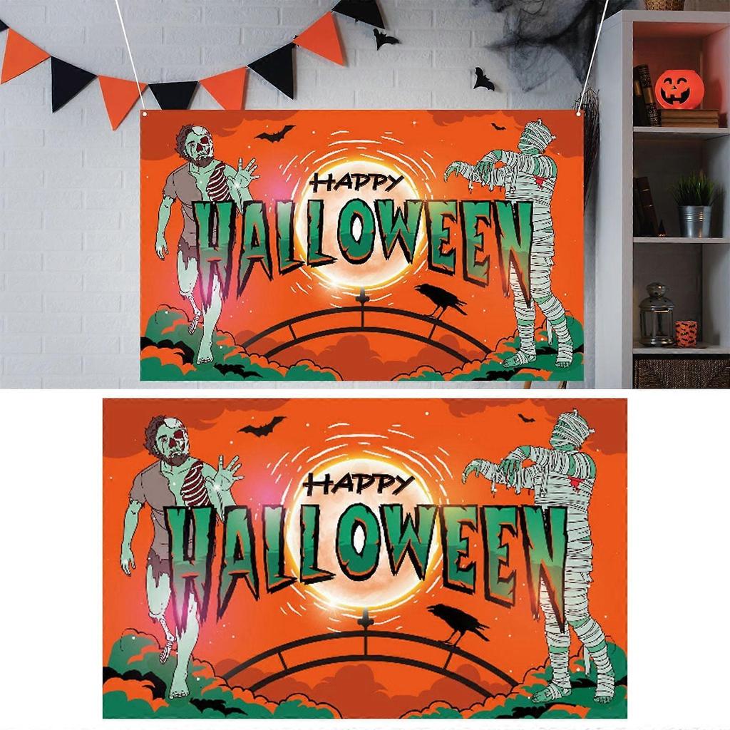 Poaug Event Clearance Scene Layout Pull Flag Festival Party Decoration Compatible with European and American Halloween Theme Decorations
